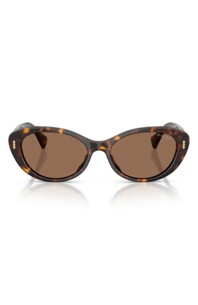 Ralph Ra5350u 53mm Oval Sunglasses In Brown