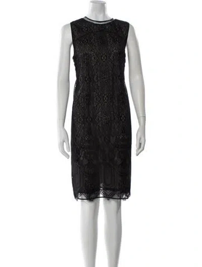 Pre-owned Ralph Rucci Lace Knee-length Dress In Grey