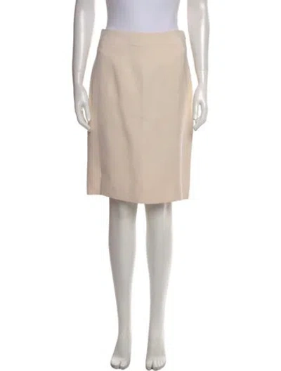 Pre-owned Ralph Rucci Silk Knee-length Skirt In Neutral