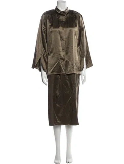 Pre-owned Ralph Rucci Vintage 1980's Skirt Set In Neutral