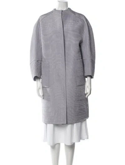 Pre-owned Ralph Rucci Vintage 1990's Coat In Gray