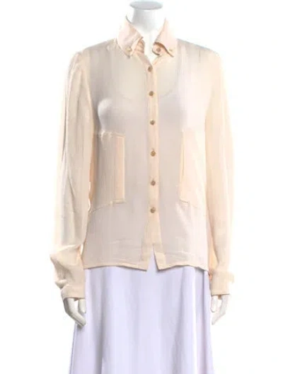 Pre-owned Ralph Rucci Vintage 2000's Button-up Top In Neutral