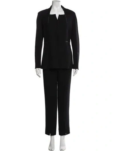 Pre-owned Ralph Rucci Vintage 2000's Pantsuit In Black