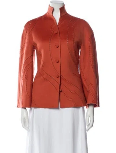 Pre-owned Ralph Rucci Vintage Cashmere Evening Jacket In Orange