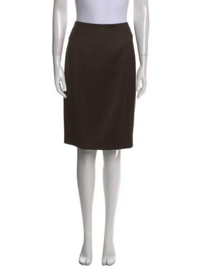 Pre-owned Ralph Rucci Vintage Knee-length Skirt In Brown