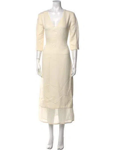 Pre-owned Ralph Rucci Vintage Long Dress In Neutral
