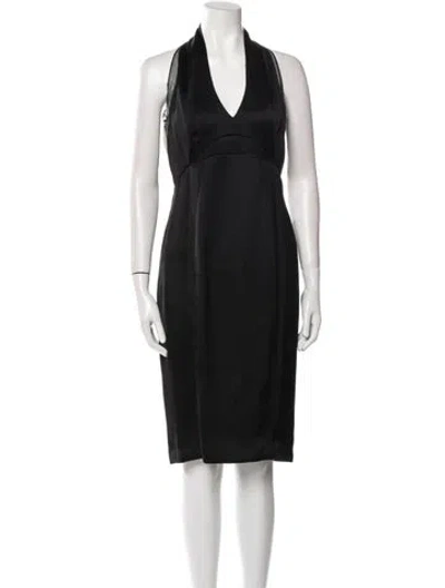 Pre-owned Ralph Rucci Vintage Midi Length Dress In Black