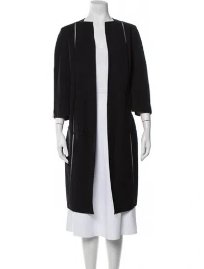Pre-owned Ralph Rucci Vintage Wool Coat In Black
