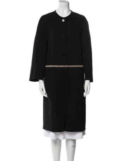 Pre-owned Ralph Rucci Vintage Wool Coat In Black