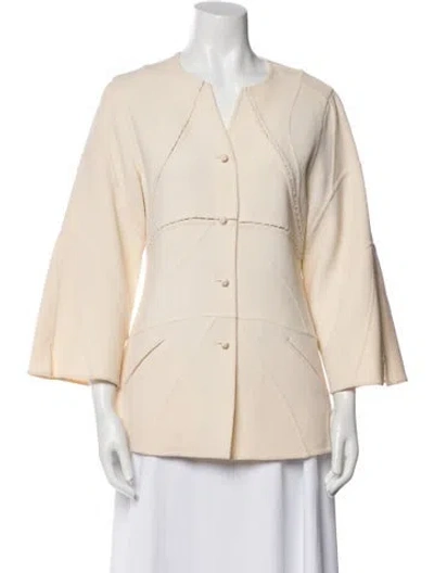 Pre-owned Ralph Rucci Vintage Wool Jacket In Neutral