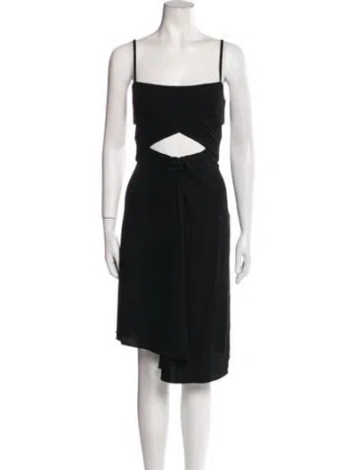Pre-owned Ralph Rucci Vintage Wool Knee-length Dress In Black