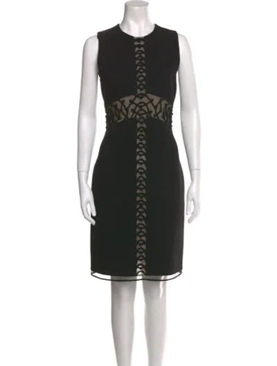 Pre-owned Ralph Rucci Wool Knee-length Dress In Black