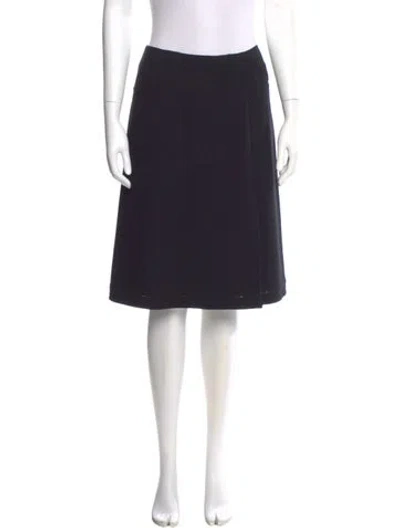 Pre-owned Ralph Rucci Wool Knee-length Skirt In Blue