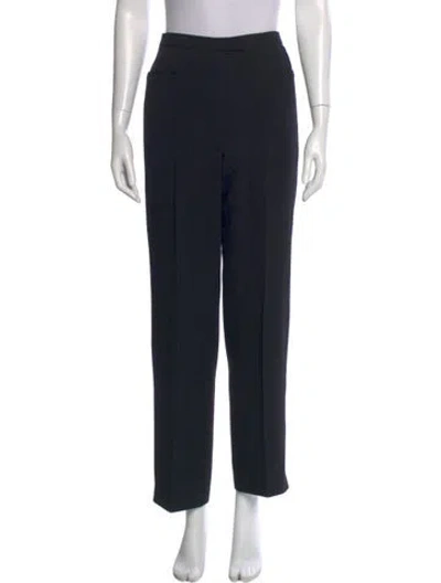 Pre-owned Ralph Rucci Wool Straight Leg Pants In Black