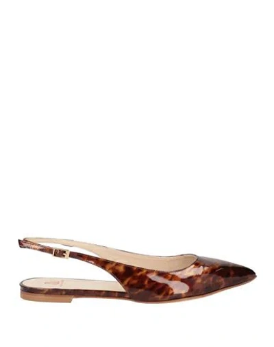 Ralph & Russo Woman Ballet Flats Dark Brown Size 7 Leather