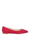 Ralph & Russo Woman Ballet Flats Red Size 6 Leather In Red