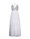 Raluca Mihalceanu Woman Maxi Dress White Size L Cotton, Polyamide, Elastane In White