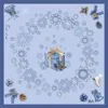 Ralufineart Men's Blue / White Frozen Elegance Pocket Square In Multi