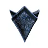 Ralufineart Men's Silk Pocket Square Asymmetric Blue In Blue