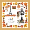 Ralufineart Women's Black / Brown / Yellow Paris In Fall Silk Scarf