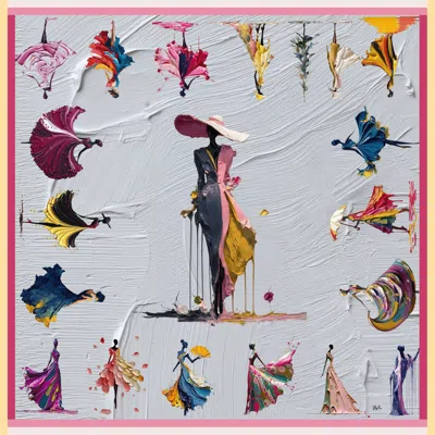 Ralufineart Women's Grey Feminine Grace Scarf In Gray