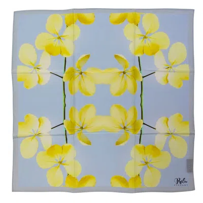 Ralufineart Women's Natural Crepe De Chine A Ray Of Sunshine Scarf