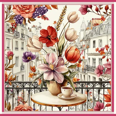 Ralufineart Women's Pink Morning Pause Scarf