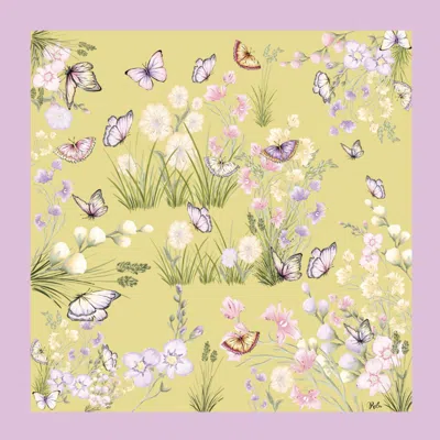 Ralufineart Women's Silk Neckerchief Life In The Meadowland