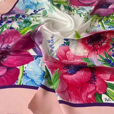 Ralufineart Women's Windflowers Silk Scarf