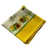 Ralufineart Women's Yellow / Orange / Green Moments In Provence Silk Scarf