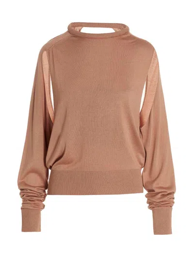 Ramael Beige Silk Women's Cardigan