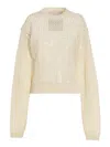 Ramael White Bio Cable Sweater In Neutral