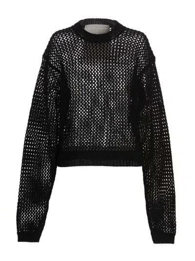 Ramael Black Cotton Women's Cardigan