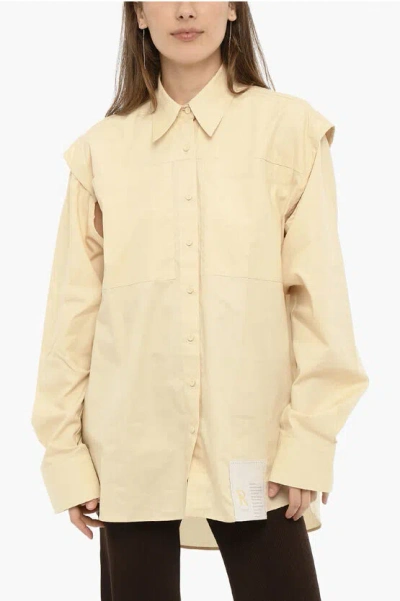 Ramael Cotton Shirt With Double Breast Pockets In Beige