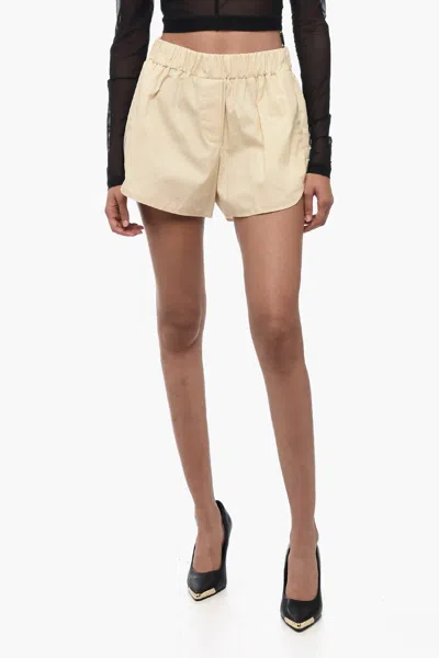 Ramael Cotton Shorts With Elastic Waistband In Beige