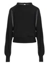Ramael Cut Out Insert Top Sweater Sweaters And Cardigans Black