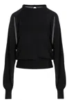 Ramael Cut Out Insert Top Sweater Sweaters And Cardigans Black