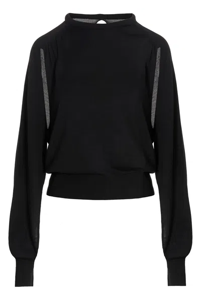 RAMAEL RAMAEL CUT OUT INSERT TOP SWEATER