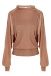 Ramael Cut Out Insert Top Sweater In Brown