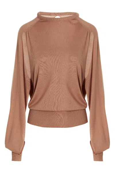 RAMAEL RAMAEL CUT OUT INSERT TOP SWEATER