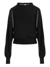 Ramael Cut Out Insert Top Sweater Sweaters And Cardigans Black