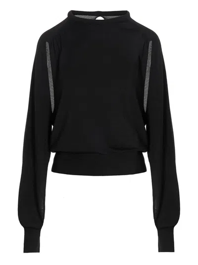 RAMAEL RAMAEL CUT OUT INSERT TOP SWEATER