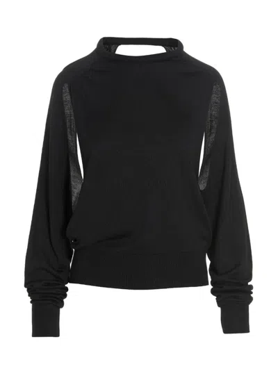Ramael Black Cut Out Insert Top Sweater