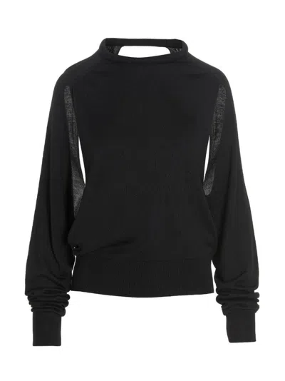 Ramael Black Cut Out Insert Top Sweater