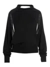 Ramael Black Cut Out Insert Top Sweater In Negro