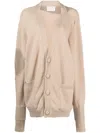 Ramael Panelled-design Cashmere-blend Cardigan In Nude