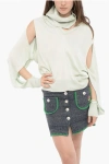 RAMAEL SILK SWEATER WITH CUT-OUT DETAIL AND REMOVABLE COLLAR