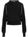 Ramael Cut Out Insert Top Sweater Sweaters And Cardigans Black In Black