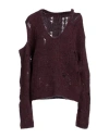 Ramael Woman Sweater Burgundy Size M Mohair Wool, Polyamide, Wool, Elastane In Red
