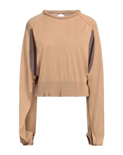 Ramael Woman Sweater Camel Size S Silk In Beige